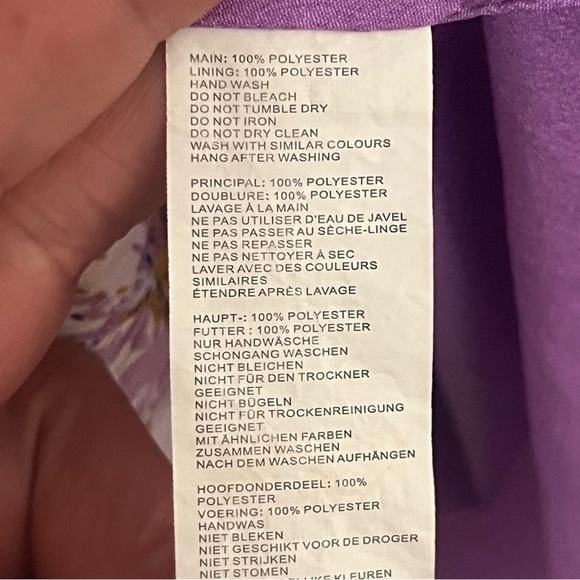 Nasty Gal Womens Size 10 Sunflower Lilac Floral Print Pleated Plunge Mini Dress - Picture 6 of 10